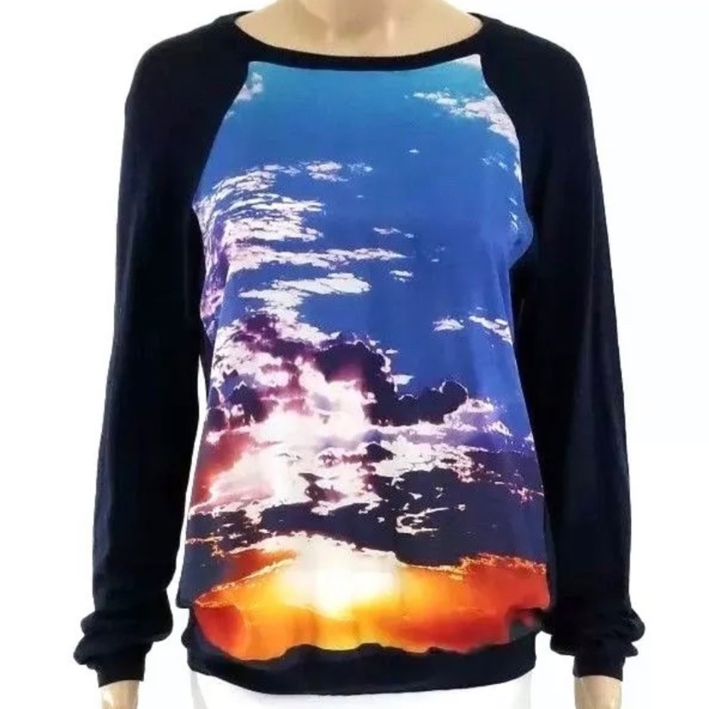 Intermix Sunset Cotton Silk Blend Top